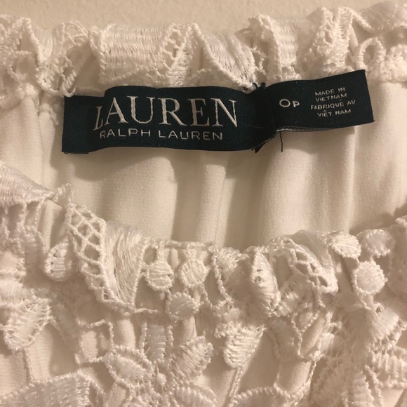 Ralph Lauren white lace off the shoulder dress - Picture 3 of 3